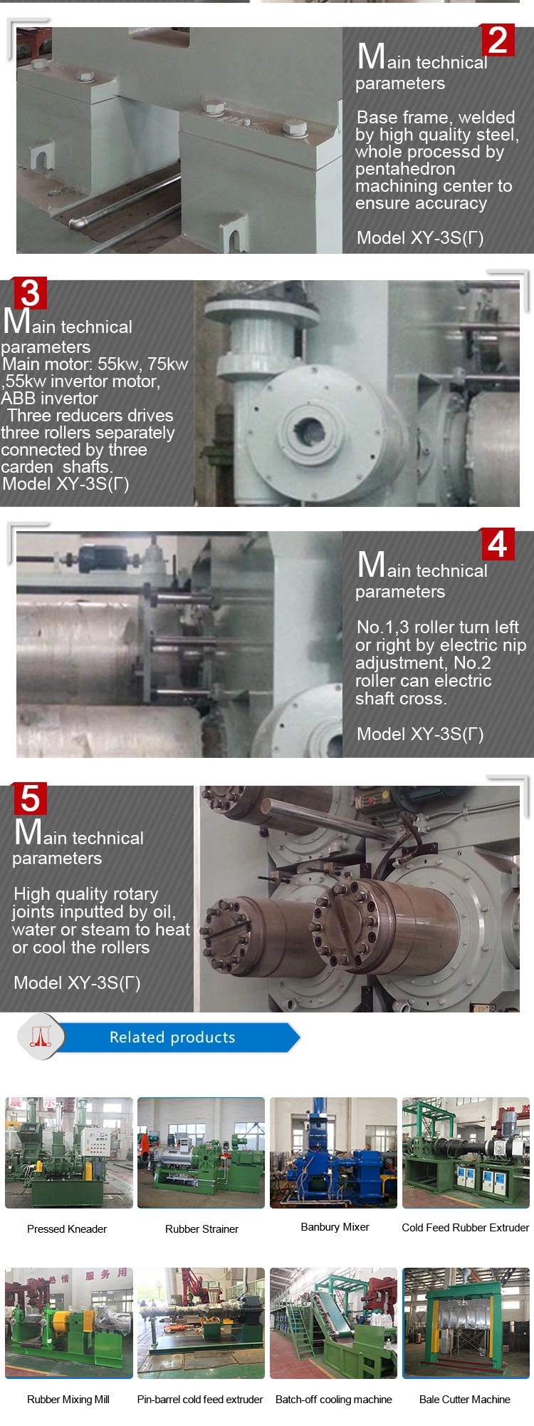 Xy-3 1500 PE Film Making Machine Rubber Mixer Calender Machine for Sale